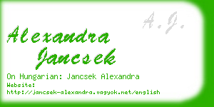 alexandra jancsek business card